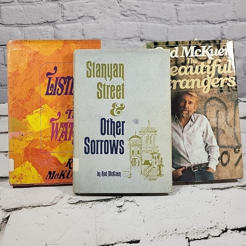 Rod McKuen Poetry Books Lot Of 3 Hardbacks Listen To The Warm Beautiful Stranger